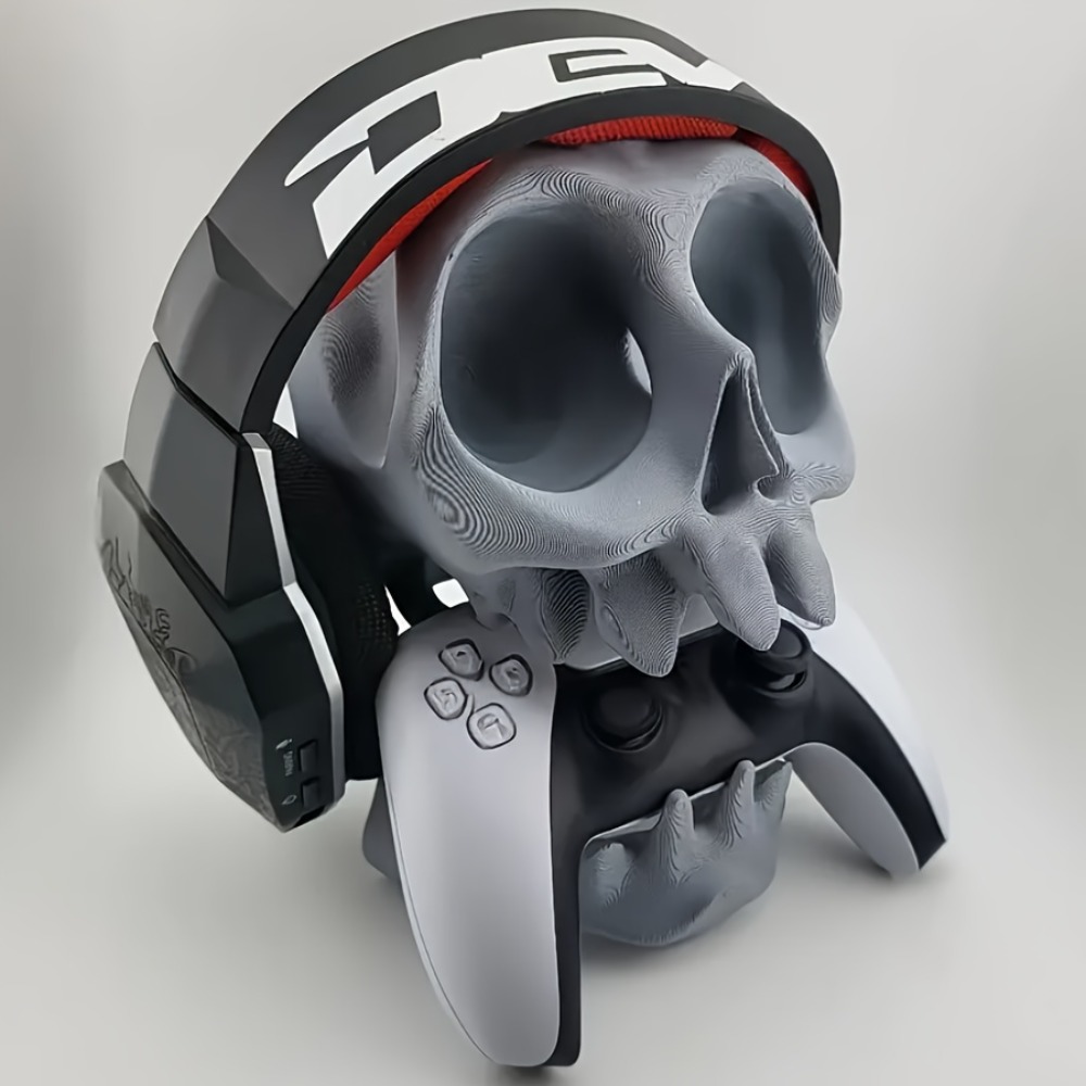 Headphone Stand Desk - Penyangga Kontroler Bentuk Tengkorak, Penyangga Headphone