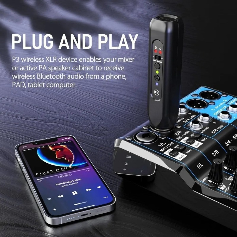 Penerima Bluetooth XLR Nirkabe - Bluetooth Adapter Receiver ulasan dan harga