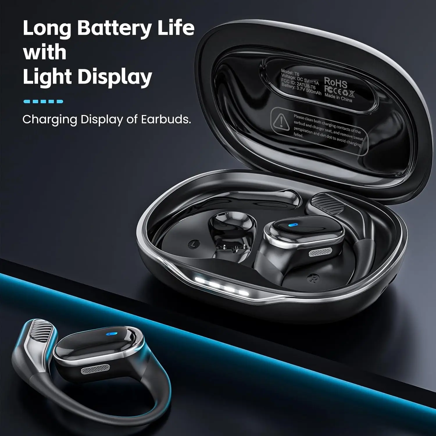 Earphone Bluetooth Nirkabel de - Sports Earphone Hook ulasan dan harga